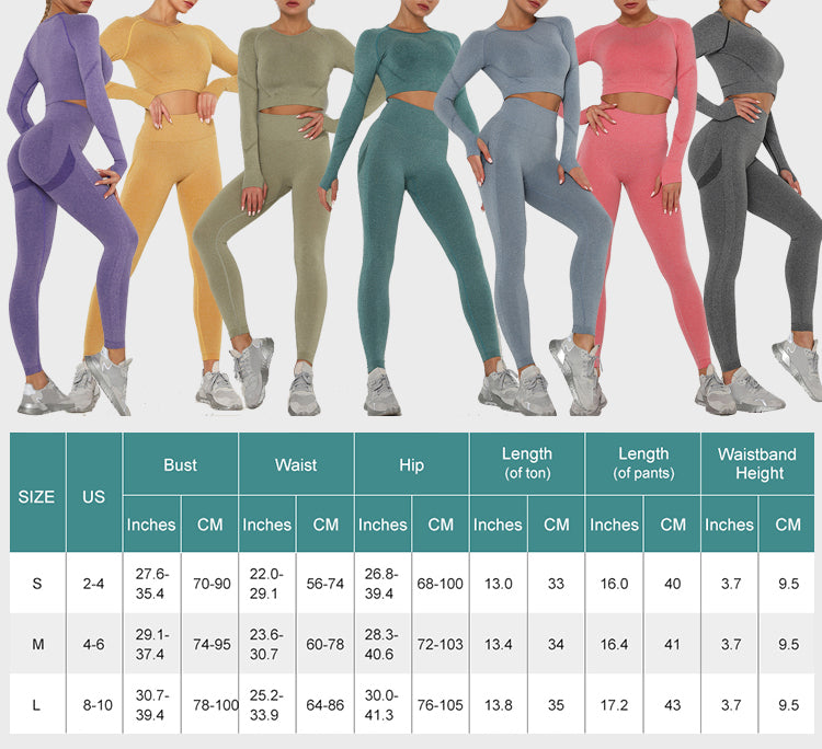 Multicolor Scrunch Bum High Waist Workout Clothing Set - Mom Boss Fitness